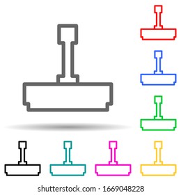 printing multi color style icon. Simple thin line, outline vector of web icons for ui and ux, website or mobile application