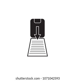 printing on paper icon. Element of printing house illustration. Premium quality graphic design icon. Signs and symbols collection icon for websites, web design, mobile app on white background