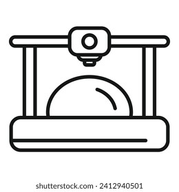 Printing organ icon outline vector. Human medicine dna. Future bioprinting