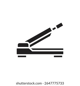 Printing Paper Cutter Filled Icon Vector Illustration