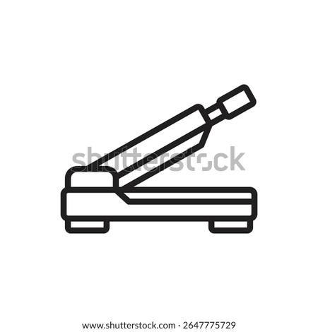 Printing Paper Cutter Outline Icon Vector Illustration