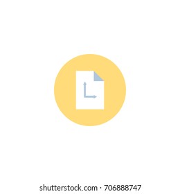 Printing paper flat icon. Single high quality symbol of paper vector for web design or mobile app. Color signs of document for design logo. Single pictogram of newspaper on white background