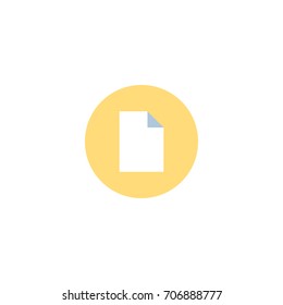 Printing paper flat icon. Single high quality symbol of paper vector for web design or mobile app. Color signs of document for design logo. Single pictogram of newspaper on white background