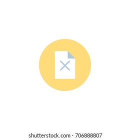 Printing paper flat icon. Single high quality symbol of paper vector for web design or mobile app. Color signs of document for design logo. Single pictogram of newspaper on white background