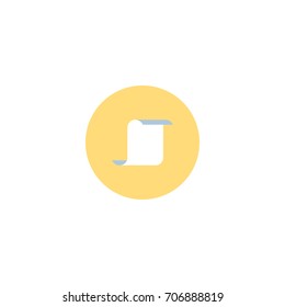Printing paper flat icon. Single high quality symbol of paper vector for web design or mobile app. Color signs of document for design logo. Single pictogram of newspaper on white background