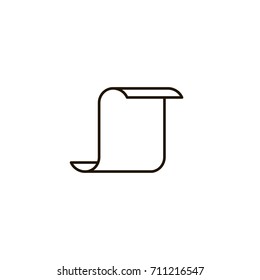 Printing paper flat icon. Single high quality symbol of line paper vector for web design or mobile app. Color signs of document for design logo. Single pictogram of newspaper on white background