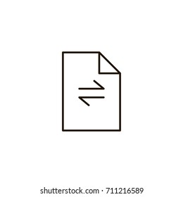 Printing paper flat icon. Single high quality symbol of line paper vector for web design or mobile app. Color signs of document for design logo. Single pictogram of newspaper on white background