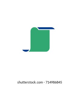 Printing paper flat icon. Single high quality symbol of silhouette paper vector for web design or mobile app. Color signs of document for design logo. Single pictogram of newspaper on white background