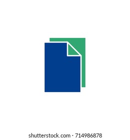 Printing paper flat icon. Single high quality symbol of silhouette paper vector for web design or mobile app. Color signs of document for design logo. Single pictogram of newspaper on white background