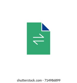 Printing paper flat icon. Single high quality symbol of silhouette paper vector for web design or mobile app. Color signs of document for design logo. Single pictogram of newspaper on white background
