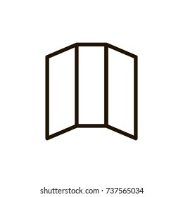 Printing paper icon flat icon. Single high quality outline symbol of info for web design or mobile app. Thin line signs of paper for design logo, visit card, etc. Outline logo of document