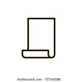 Printing paper icon flat icon. Single high quality outline symbol of info for web design or mobile app. Thin line signs of paper for design logo, visit card, etc. Outline logo of document