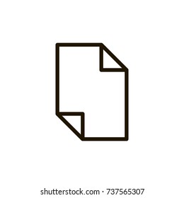 Printing paper icon flat icon. Single high quality outline symbol of info for web design or mobile app. Thin line signs of paper for design logo, visit card, etc. Outline logo of document