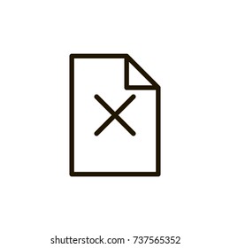 Printing paper icon flat icon. Single high quality outline symbol of info for web design or mobile app. Thin line signs of paper for design logo, visit card, etc. Outline logo of document