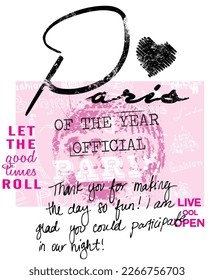 printing pattern consisting of colored texts