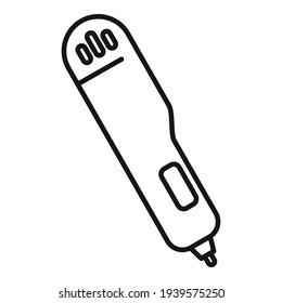 Printing pen icon. Outline printing pen vector icon for web design isolated on white background