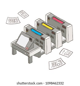 
Printing press printing equipment digital printing printing vector
