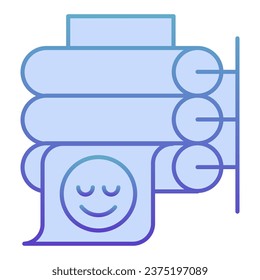 Printing press flat icon. Large format printer blue icons in trendy flat style. Placard printing gradient style design, designed for web and app. Eps 10