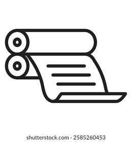 Printing press icon Isolated flat vector in outline