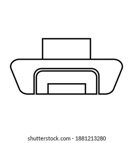 printing press vector outline icon