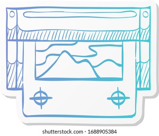 Printing proof icon in sticker color style. Print shop service publisher desktop publishing