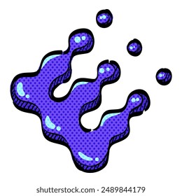 Printing raster dots halftone icon hand drawn color vector illustration