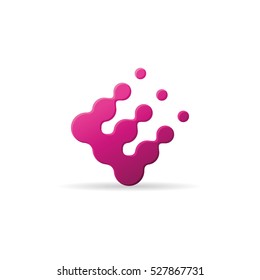 Printing raster dots icon in color. Print color density concept