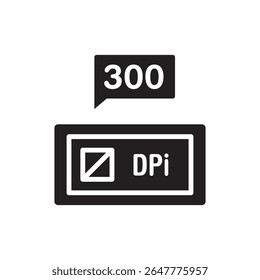 Printing Resolution Filled Icon Vector Illustration