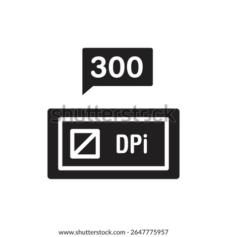 Printing Resolution Filled Icon Vector Illustration