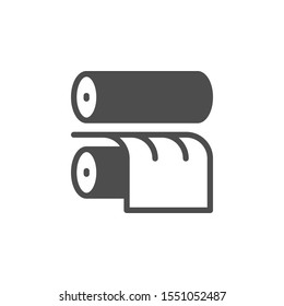 Printing rollers and industrial print icon