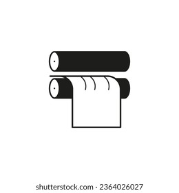 Printing rollers and industrial print icon. Vector illustration. EPS 10.