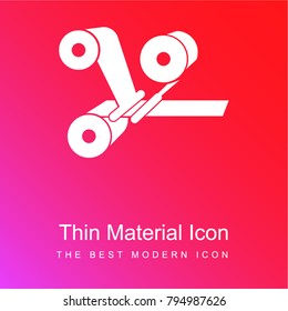 Printing rolls red and pink gradient material white icon minimal design