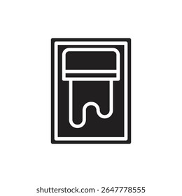 Printing Screen Filled Icon Vector Illustration