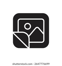 Printing Sticker Filled Icon Vector Illustration