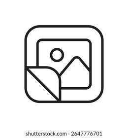 Printing Sticker Outline Icon Vector Illustration