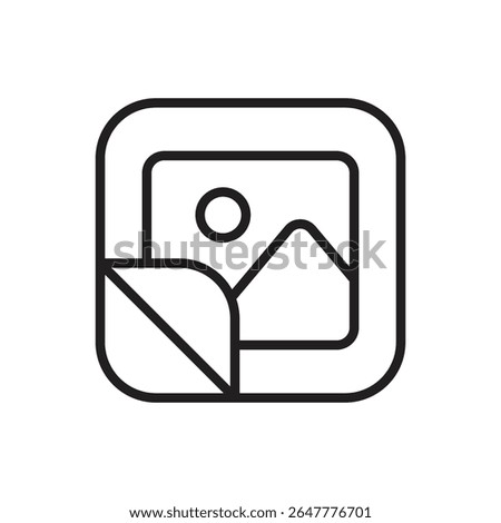 Printing Sticker Outline Icon Vector Illustration