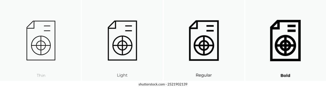 printing test icon. Thin, Light Regular And Bold style design isolated on white background