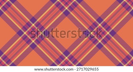 Printing texture fabric textile, cut out pattern background plaid. Furry tartan seamless check vector in red and eminence colors palette.