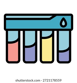 Ícone Imprimindo toners. Contorno Impressão toners ícone de vetor para web design isolado no fundo branco cor plana