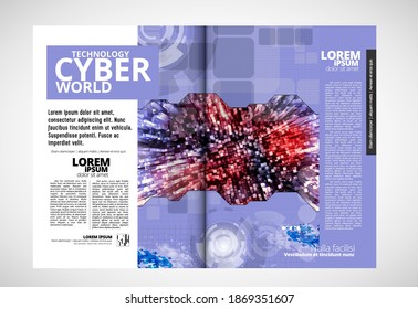 Printing travel magazine, brochure layout easy to editable