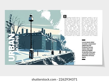 Printing travel magazine, brochure layout easy to editable, vector illustration