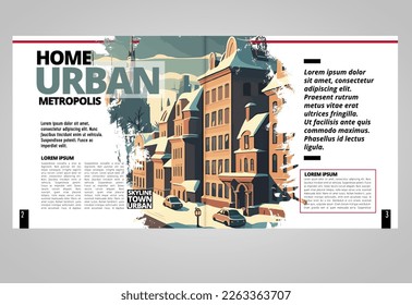 Printing travel magazine, brochure layout easy to editable, vector illustration
