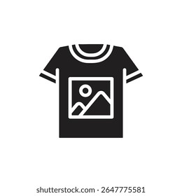 Impresión de la camisetaFilled Icon Ilustración vectorial