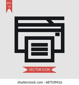 Printing vector icon, illustration symbol