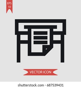 Printing vector icon, illustration symbol