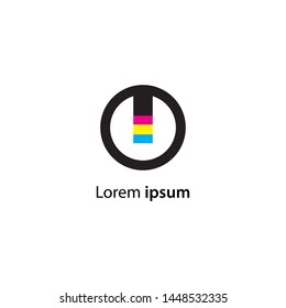 Printing vector logo design template.