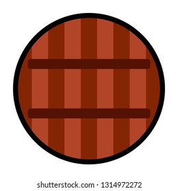 PrintIsolated wooden beer barrel. Vector illustration design