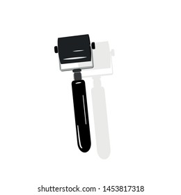 Printmaking roller, linocut or woodcut tool, vector illustration