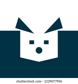 PrintPortrait of a dog's head