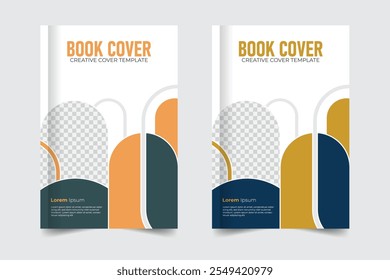 Print-ready business cover or elegant book cover, Creative and minimalist Modern background Colorful book cover corporate and modern new annual report, print-ready business cover
